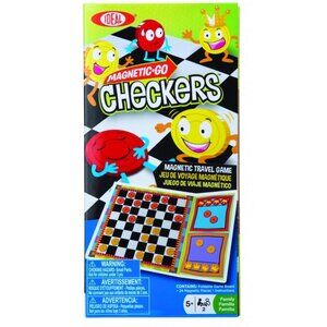 Magnetic Travel Foldable Game Board Checkers Trilingual New Sealed For Age 5+